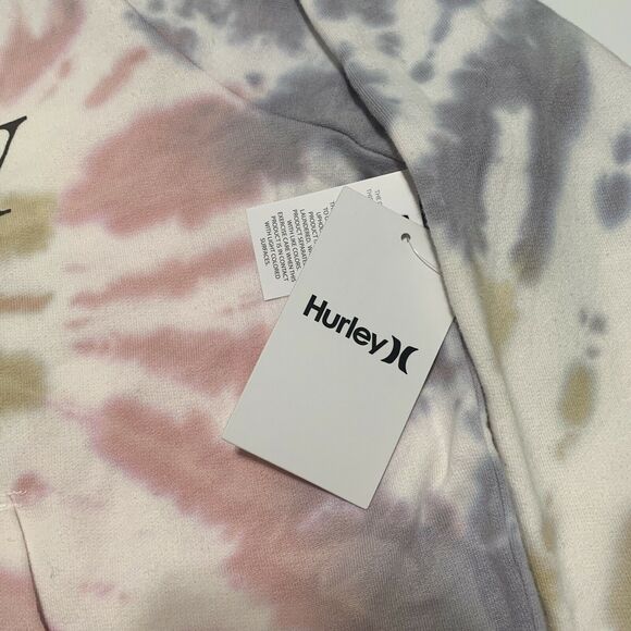 Hurley Womens Ivy Tie Dye Easy Raglan Hoodie Fleece Sweatshirt Small Multicolor - Picture 8 of 12